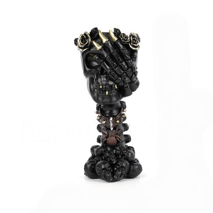 🙉 Brand new three monkey skull hand-cranked vase - 🙈 Zen desktop sculpture and flower pot🙊
