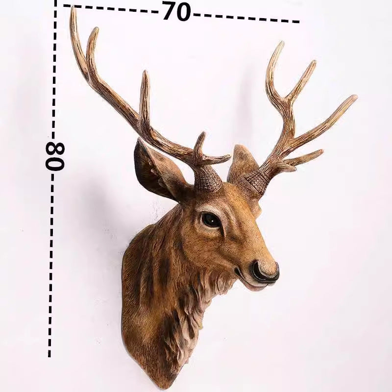 🦌Deer head and antlers wall hanging