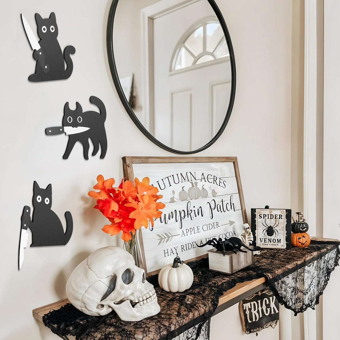 🎃Black Cat Knife Door Frame Decoration