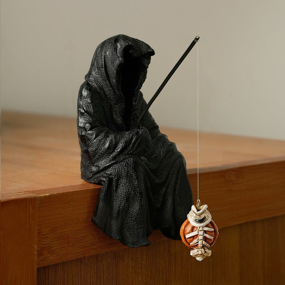 Halloween Fishing Witch Resin Ornament 🎃🧙‍♀️🎣