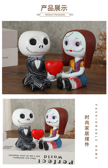Skeleton couple figurines 🦴💑