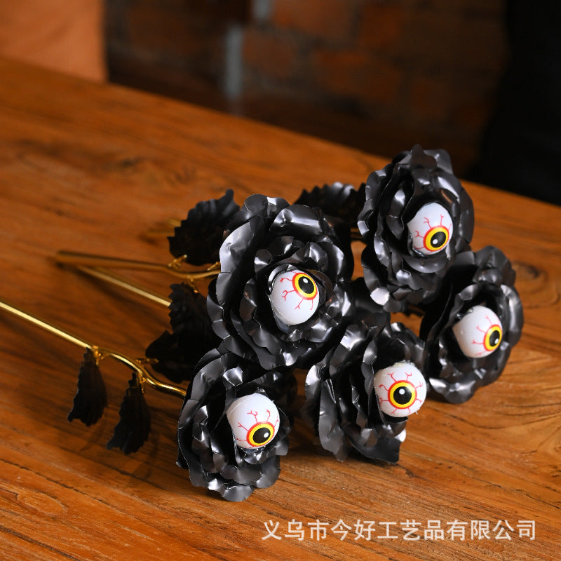 Halloween Black Eye Rose Decoration 🎃🌹👁️