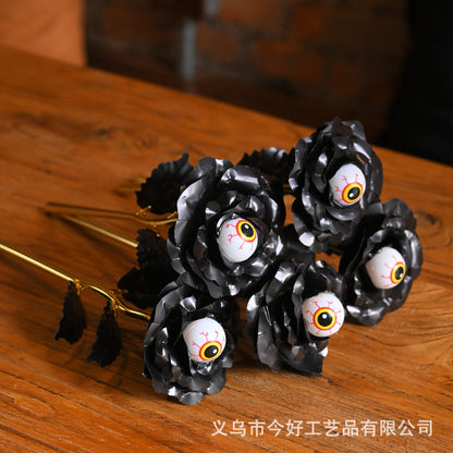 Halloween Black Eye Rose Decoration 🎃🌹👁️