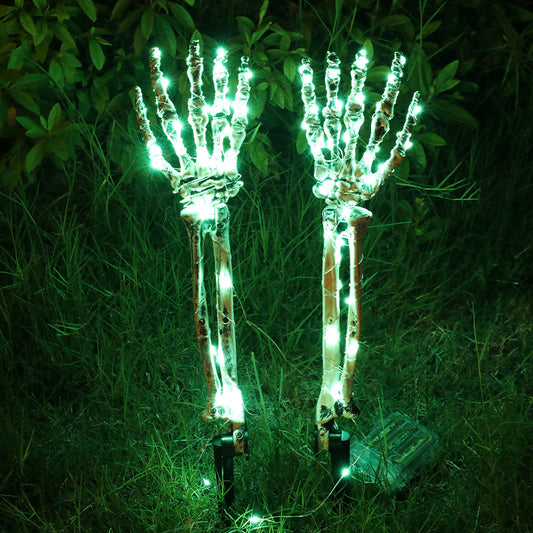 💀Skull head and skull hand luminous props👐