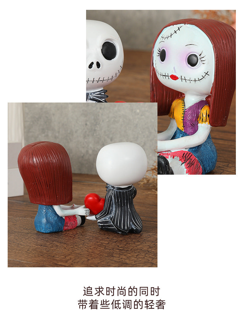 Skeleton couple figurines 🦴💑