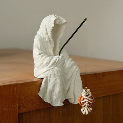 Halloween Fishing Witch Resin Ornament 🎃🧙‍♀️🎣