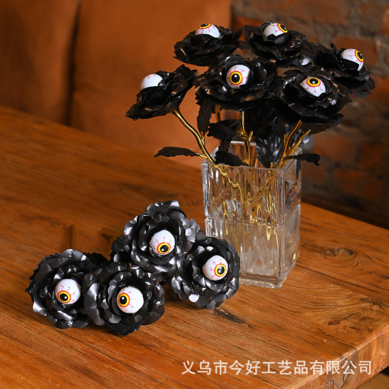 Halloween Black Eye Rose Decoration 🎃🌹👁️