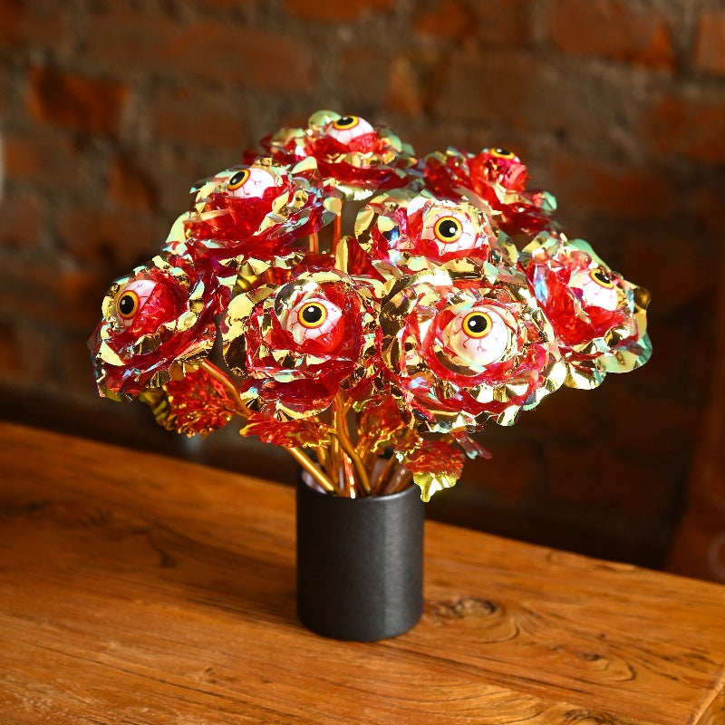Halloween Black Eye Rose Decoration 🎃🌹👁️