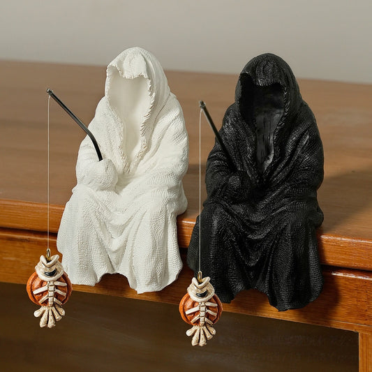 Halloween Fishing Witch Resin Ornament 🎃🧙‍♀️🎣