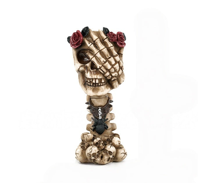 🙉 Brand new three monkey skull hand-cranked vase - 🙈 Zen desktop sculpture and flower pot🙊