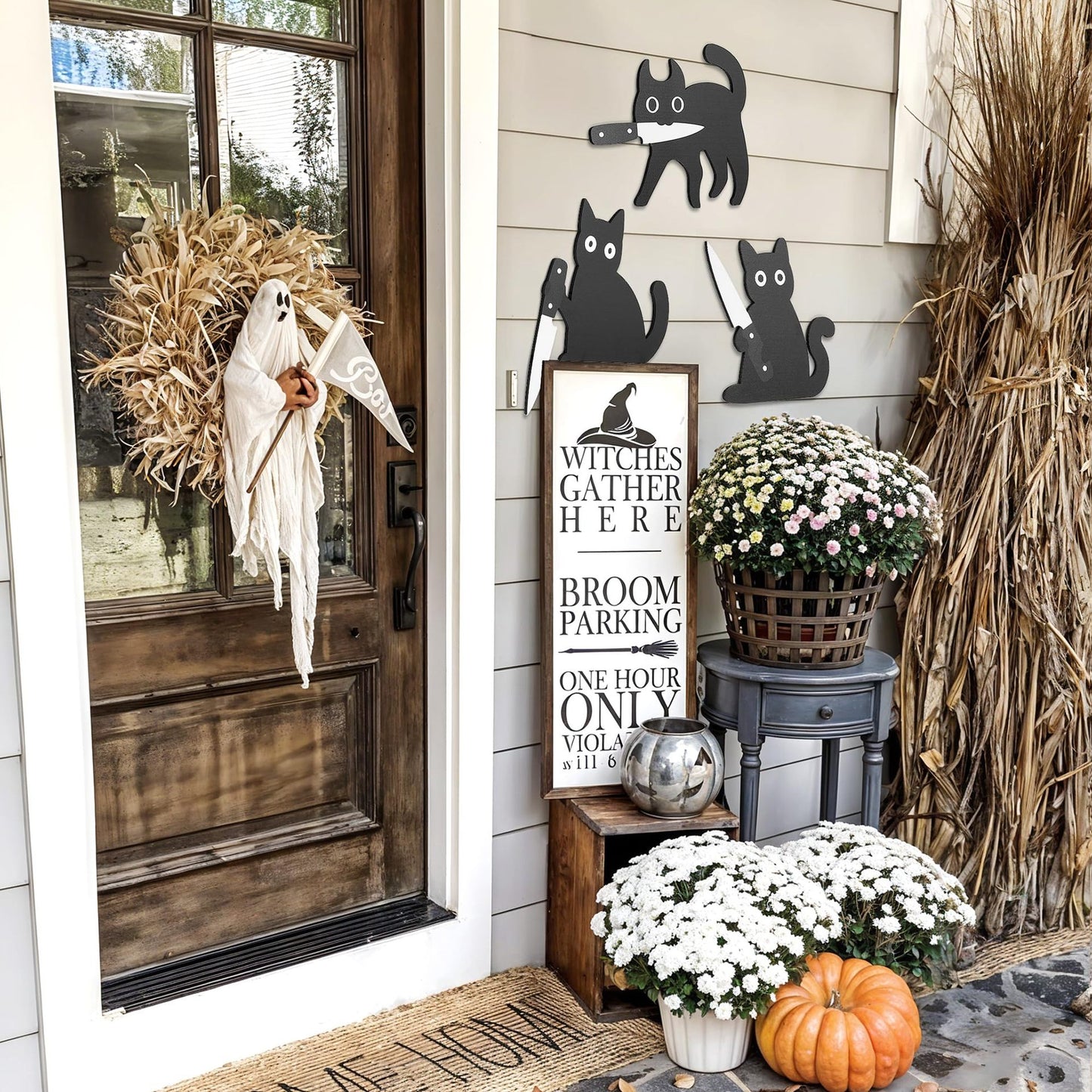 🎃Black Cat Knife Door Frame Decoration