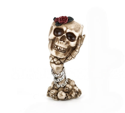 🙉 Brand new three monkey skull hand-cranked vase - 🙈 Zen desktop sculpture and flower pot🙊
