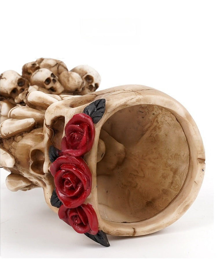 🙉 Brand new three monkey skull hand-cranked vase - 🙈 Zen desktop sculpture and flower pot🙊