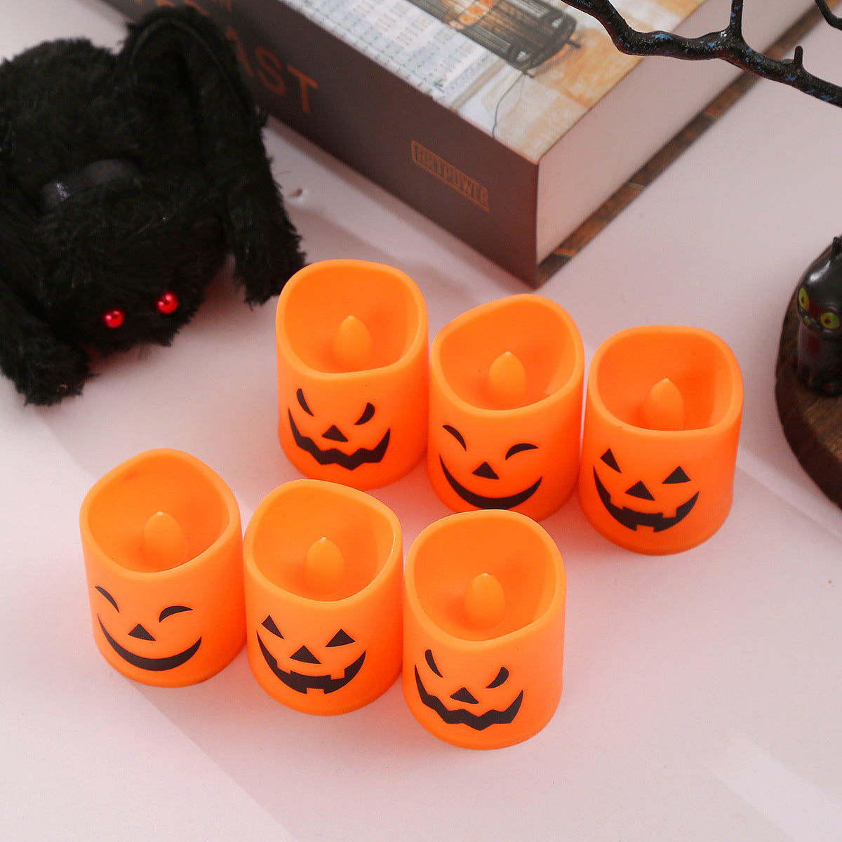 👻Electronic Pumpkin Lantern · Decorative Candle Holder🎃