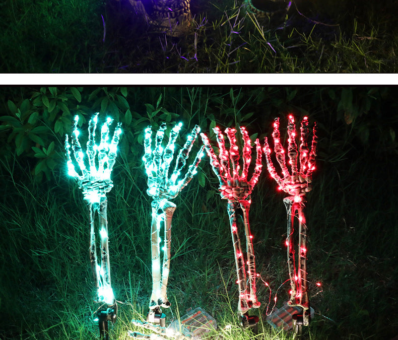 💀Skull head and skull hand luminous props👐