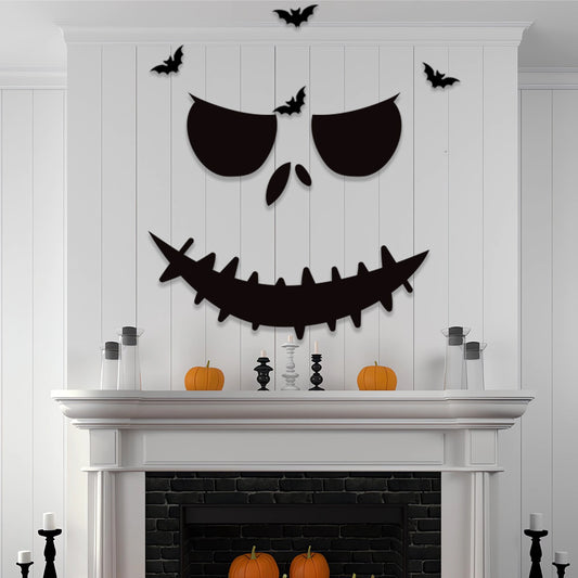 Halloween 🎃Skeleton Hand Pumpkin Funny Felt Wall Sticker 💀✋