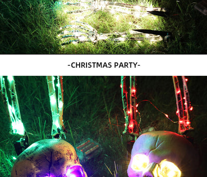 💀Skull head and skull hand luminous props👐