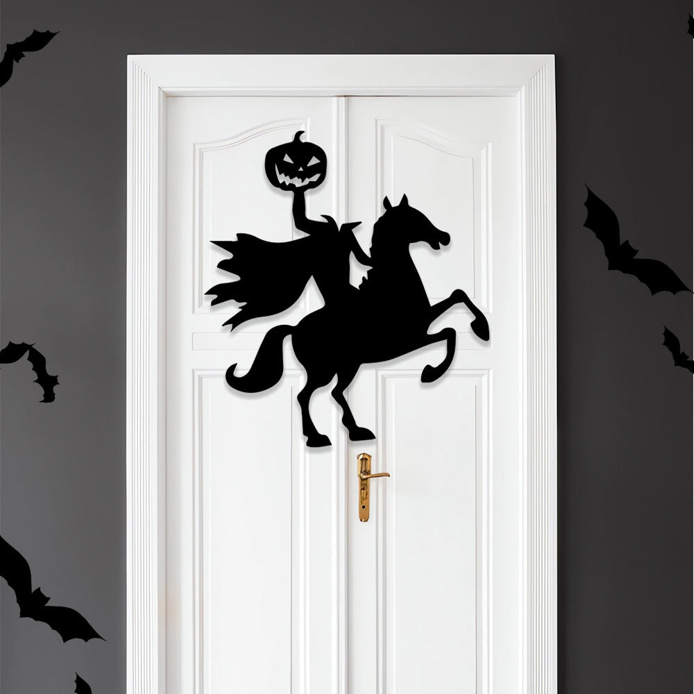 Halloween 🎃Skeleton Hand Pumpkin Funny Felt Wall Sticker 💀✋