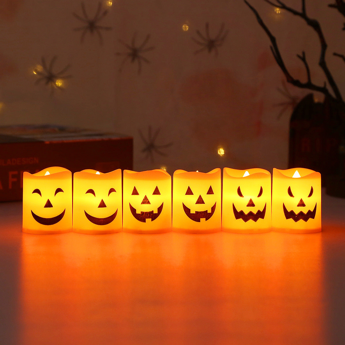 👻Electronic Pumpkin Lantern · Decorative Candle Holder🎃
