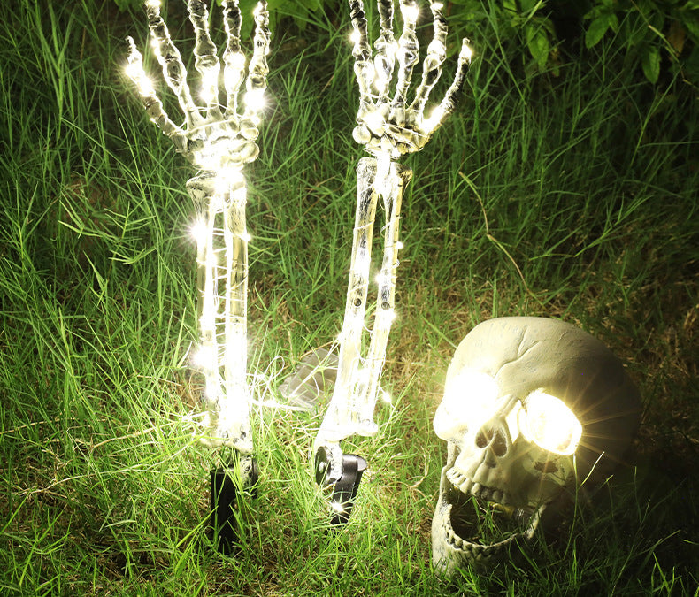 💀Skull head and skull hand luminous props👐