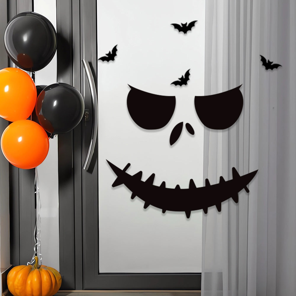 Halloween 🎃Skeleton Hand Pumpkin Funny Felt Wall Sticker 💀✋