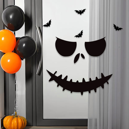Halloween 🎃Skeleton Hand Pumpkin Funny Felt Wall Sticker 💀✋