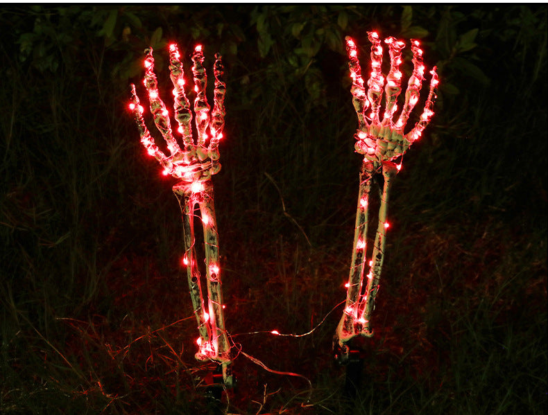 💀Skull head and skull hand luminous props👐