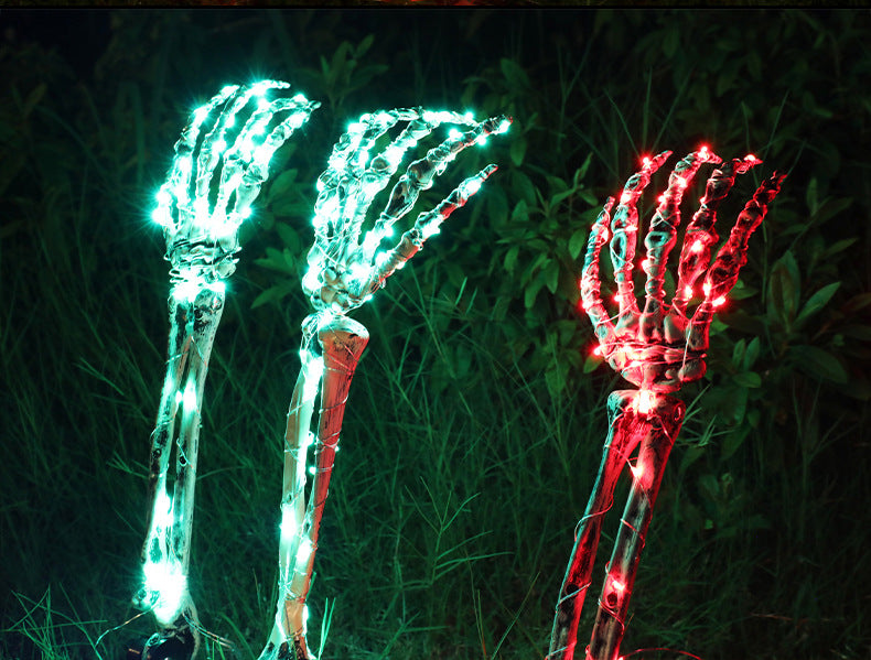 💀Skull head and skull hand luminous props👐