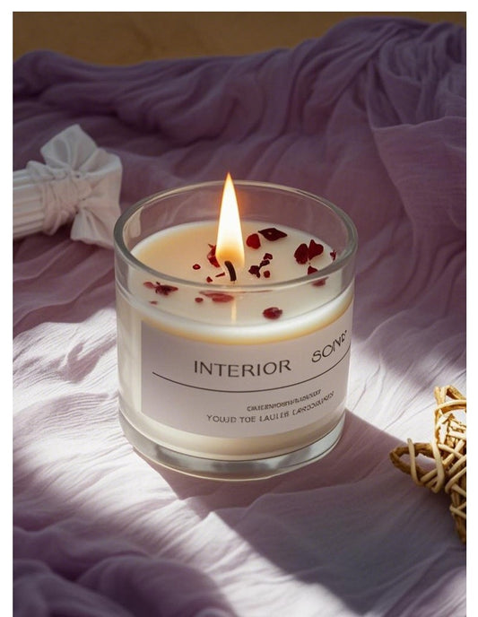 🕯️Dried flower scented candles💐