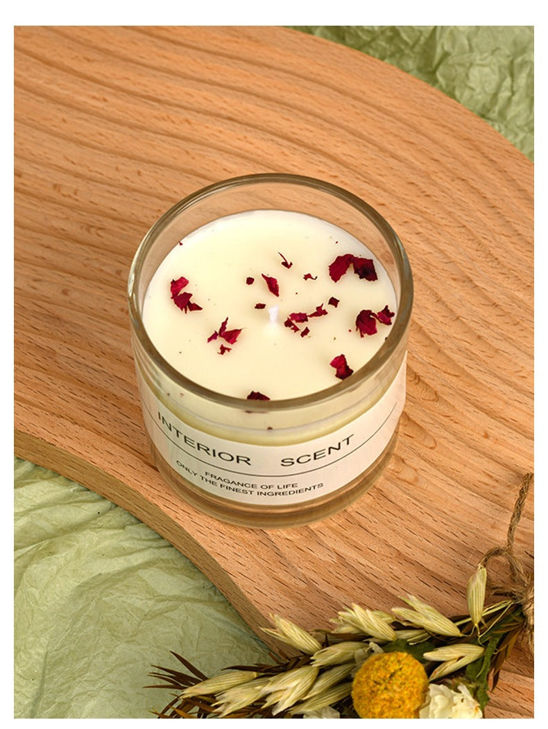 🕯️Dried flower scented candles💐