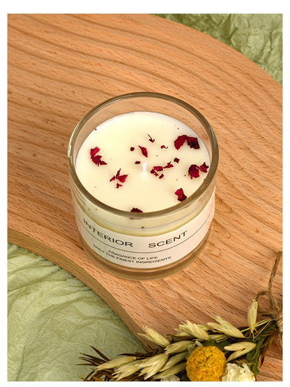 🕯️Dried flower scented candles💐