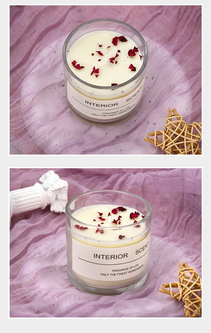 🕯️Dried flower scented candles💐