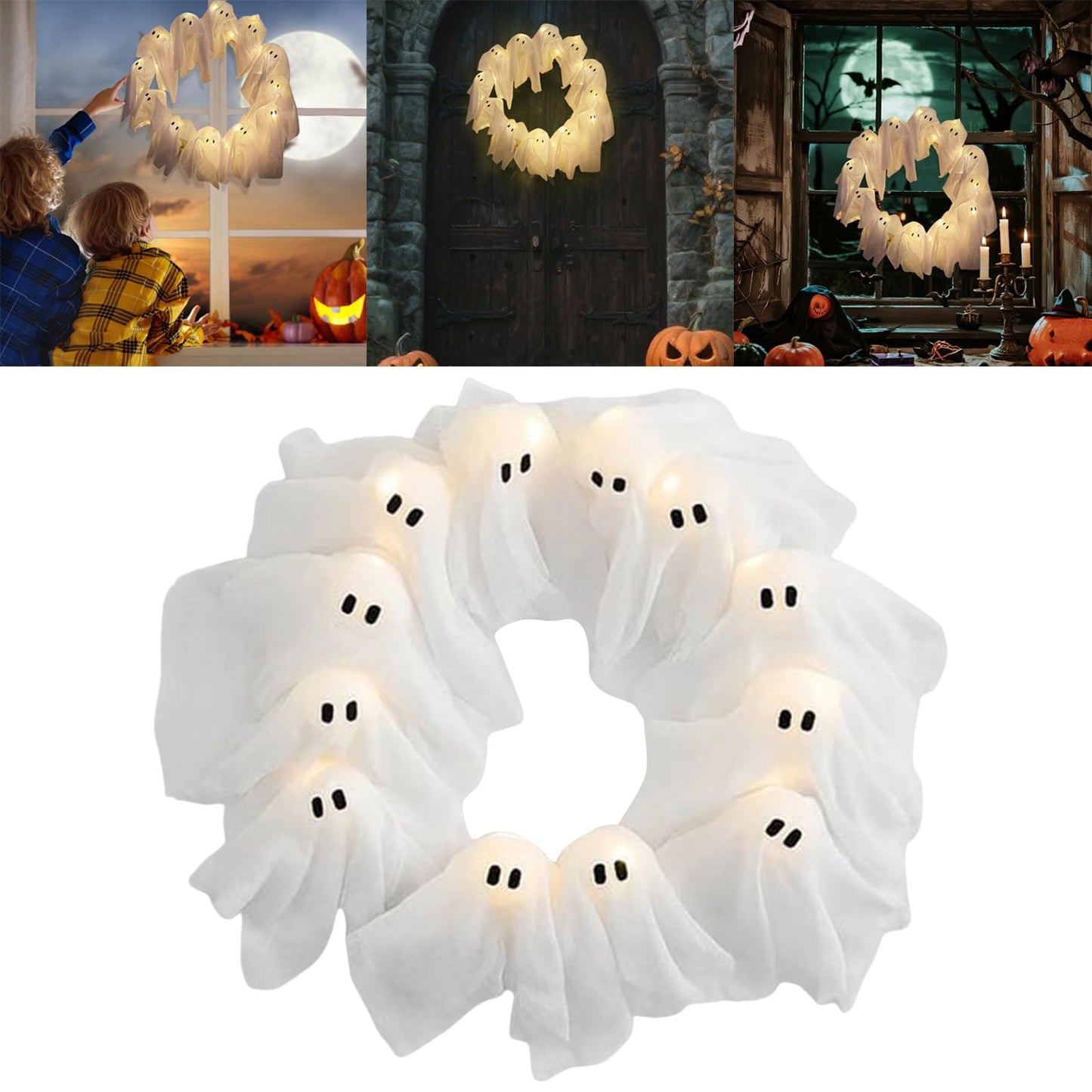 👻Lit Ghosts Wreath👁️🔥🔥🔥