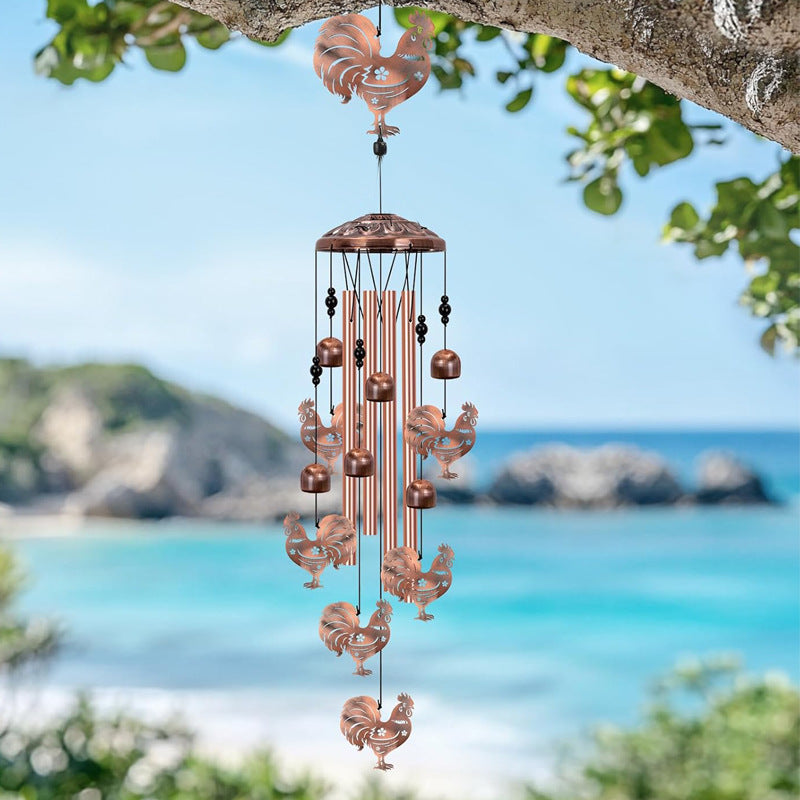 🎐Animal Wind Chimes  - 13.5" Copper Dachshund 🐶 - Yard Garden Decor