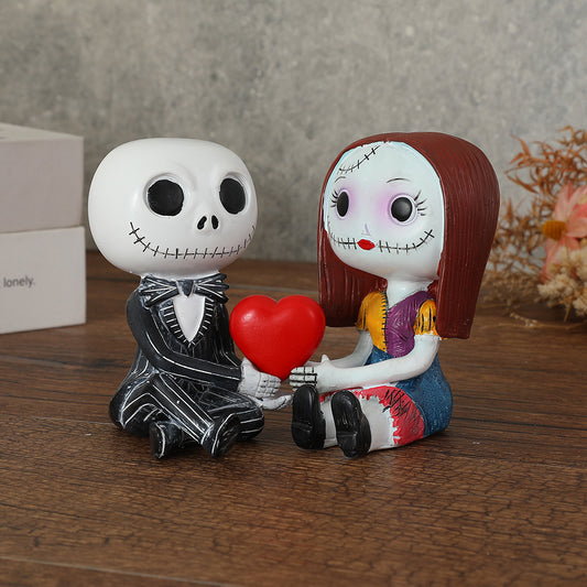 Skeleton couple figurines 🦴💑