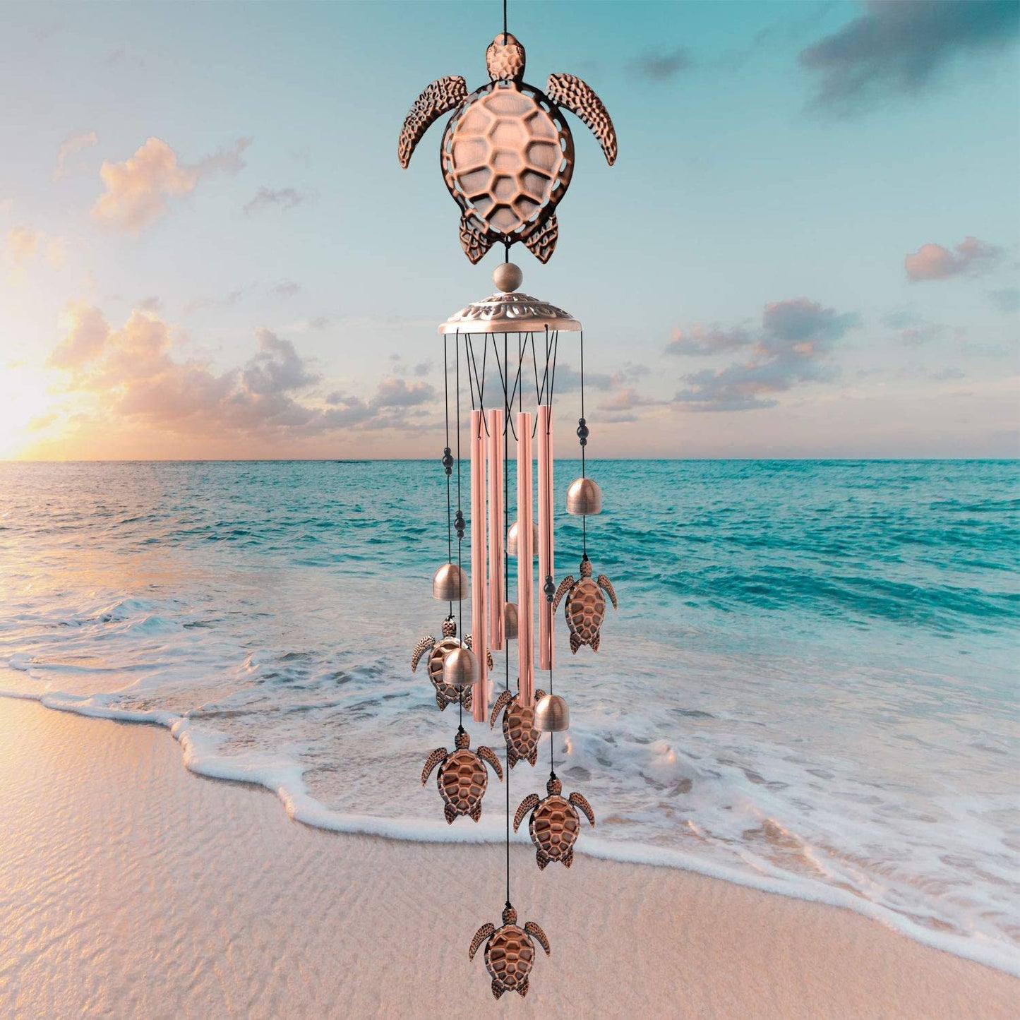 🎐Animal Wind Chimes  - 13.5" Copper Dachshund 🐶 - Yard Garden Decor