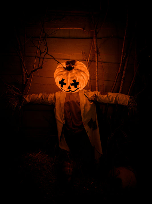 Halloween pumpkin head mask