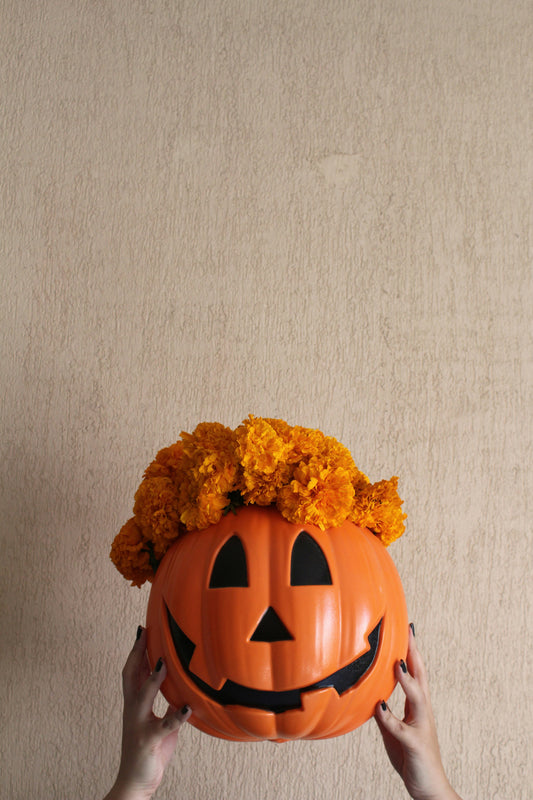 Halloween pumpkin head mask