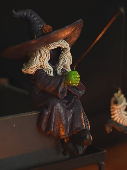 Halloween Fishing Witch Resin Ornament 🎃🧙‍♀️🎣